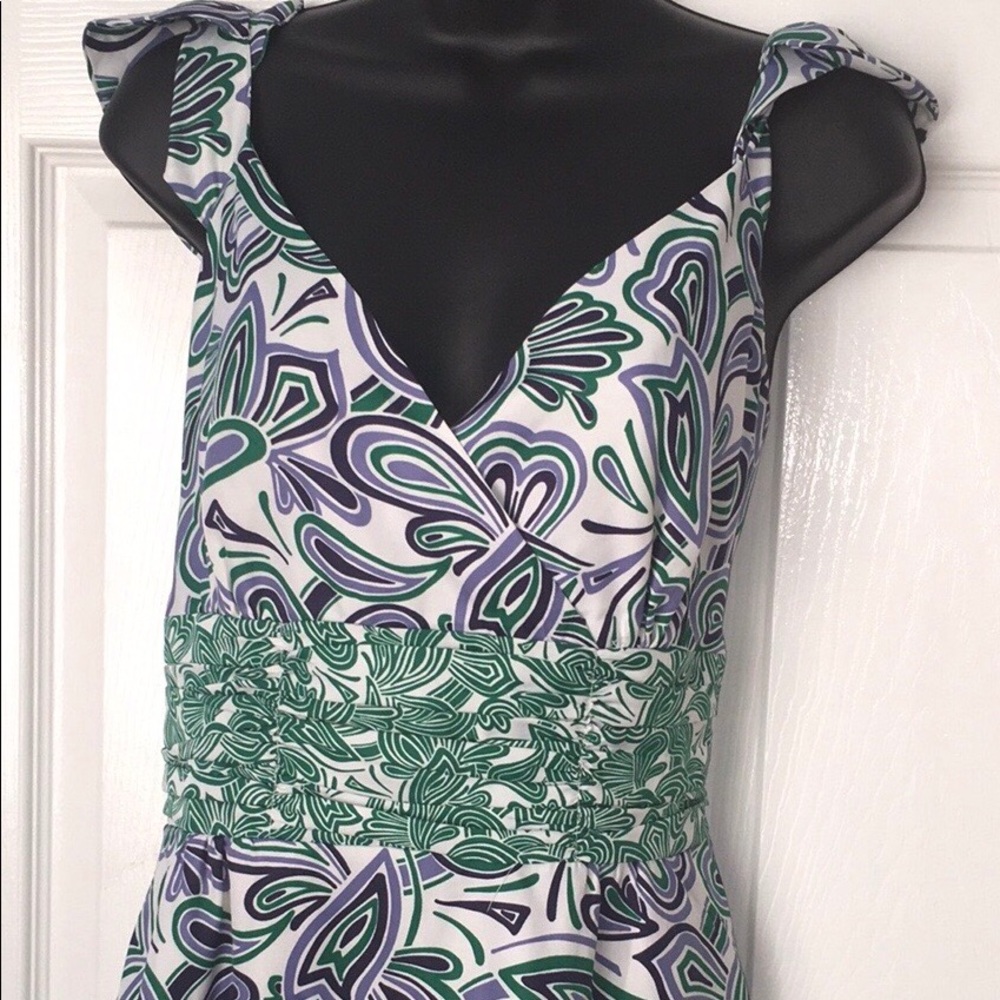 💫 CHADWICKS BOHO PAISLEY PRINT A-LINE DRESS 👗 - Picture 3 of 12